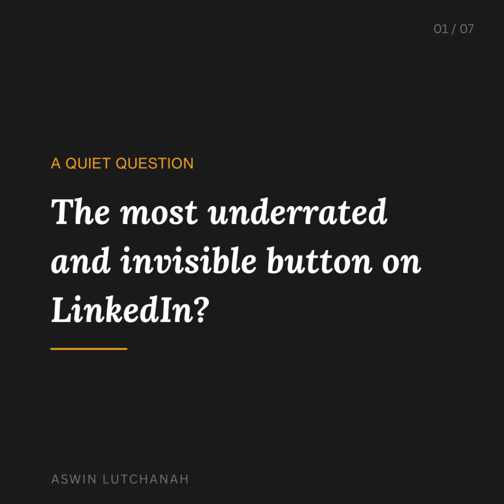 The Most Underrated Button on LinkedIn