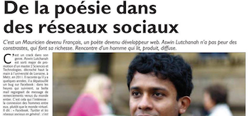 Press article: Aswin Lutchanah in Républicain Lorrain Metz