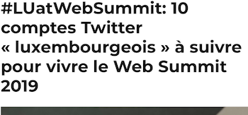 10 comptes Twitter - Web Summit 2019